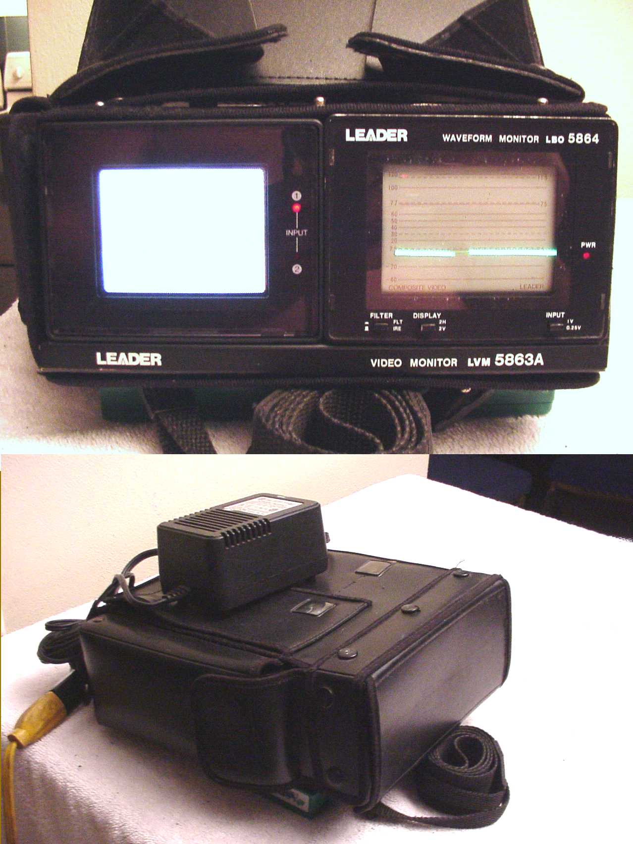 Leader LVM5863 Waveform and LBO5864 Video Monitor